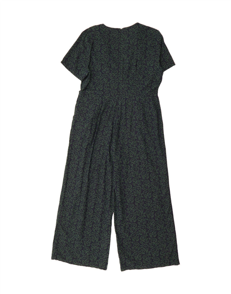 SEASALT CORNWALL Womens Jumpsuit UK 18 XL   Navy Blue Floral Cotton Vintage Seasalt Cornwall and Second-Hand Seasalt Cornwall from Messina Hembry 