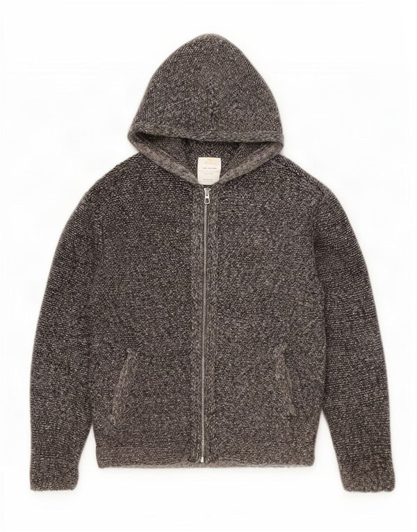 Suéter Zara Boys Loose Fit com capuz e capuz 13-14 anos cinza manchado