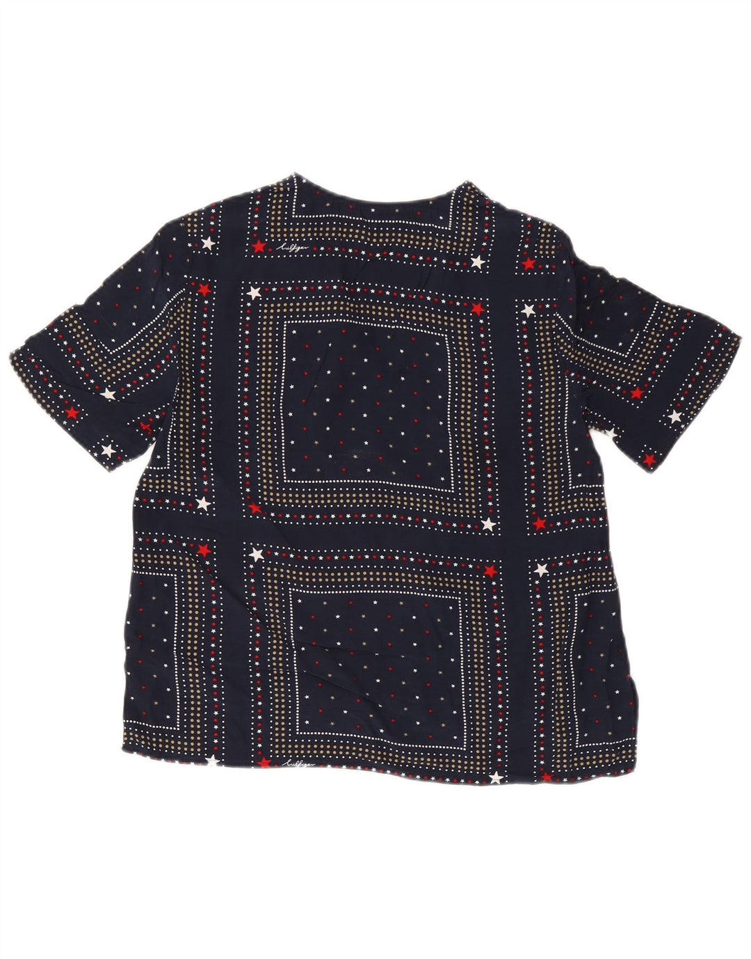 Blusa feminina Tommy Hilfiger EUA 6 médio azul marinho manchado