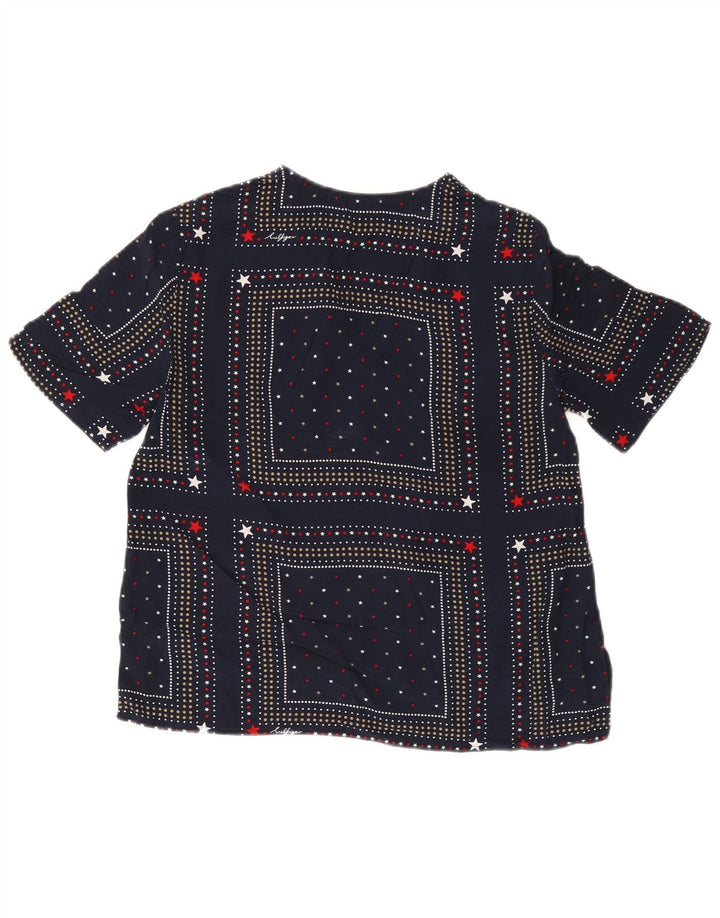 Blusa feminina Tommy Hilfiger EUA 6 médio azul marinho manchado