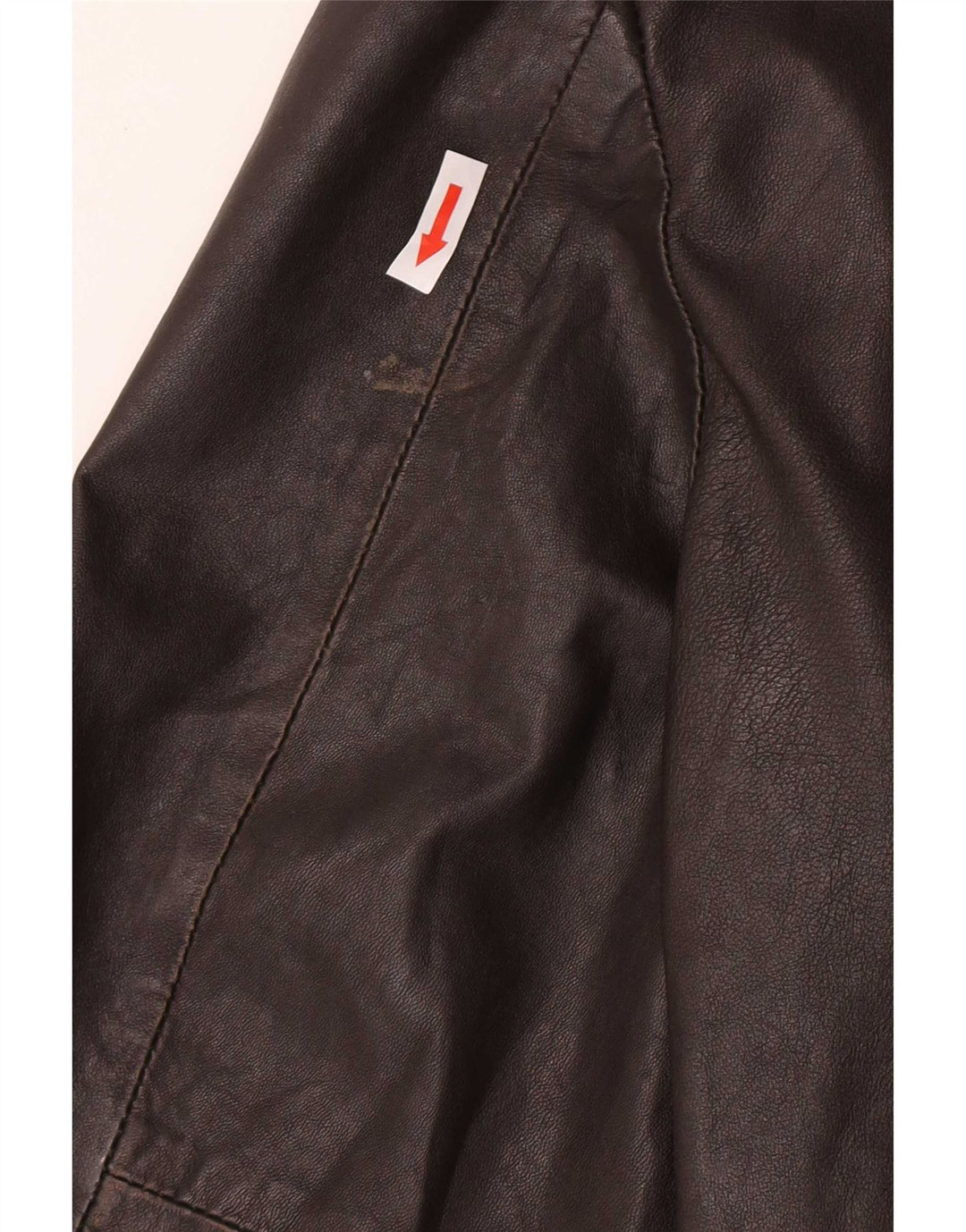 Jaqueta de couro militar masculina Superdry UK 42 XL marrom