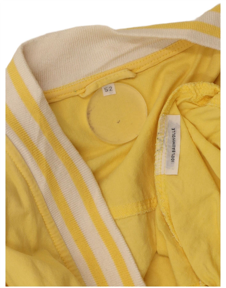 Jaqueta bomber masculina vintage IT 52 XL algodão amarelo
