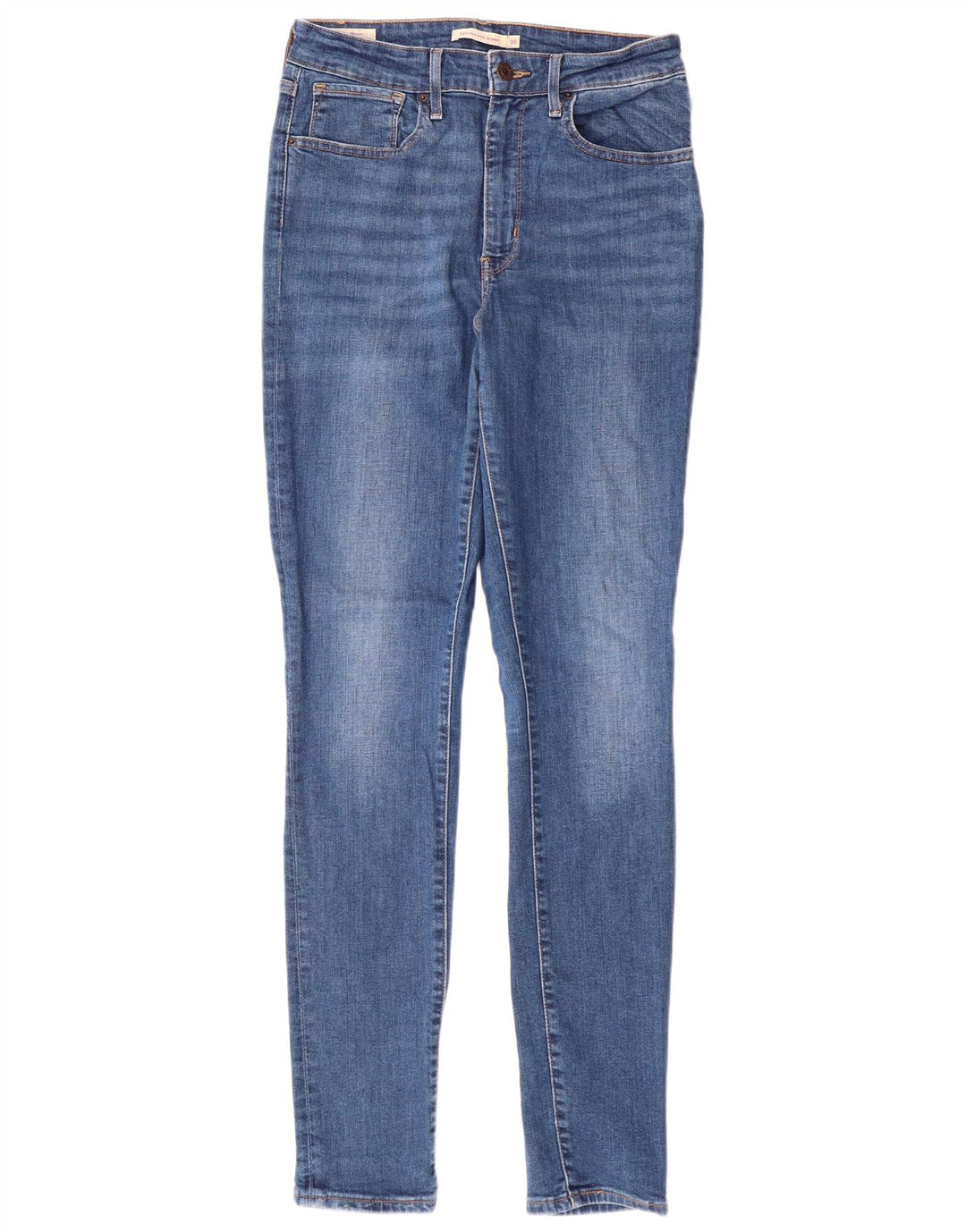 Calça jeans skinny feminina LEVI'S 721 de cintura alta W30 L32 algodão azul