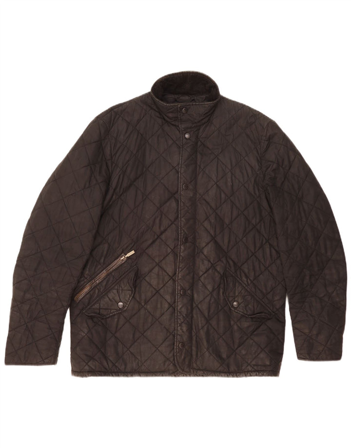 Jaqueta acolchoada masculina Barbour UK 40 grande preta