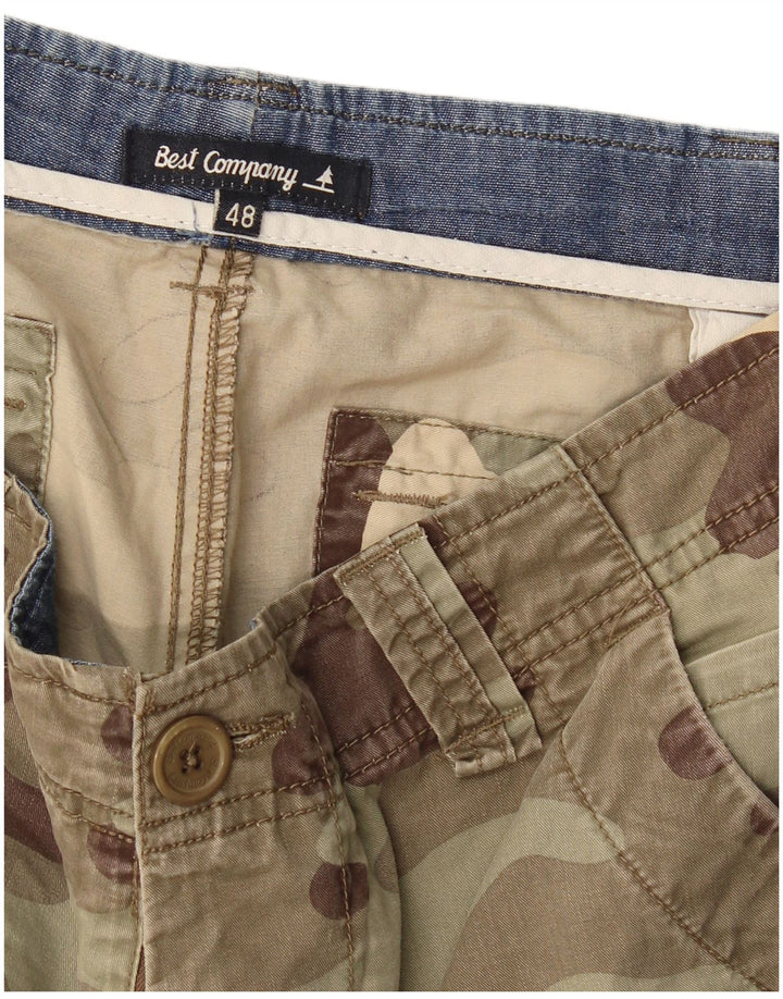 Shorts cargo feminino Best Company IT 48 médio W36 camuflagem cáqui