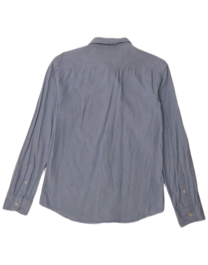 Camisa Slim Masculina Levi's Azul Médio Algodão
