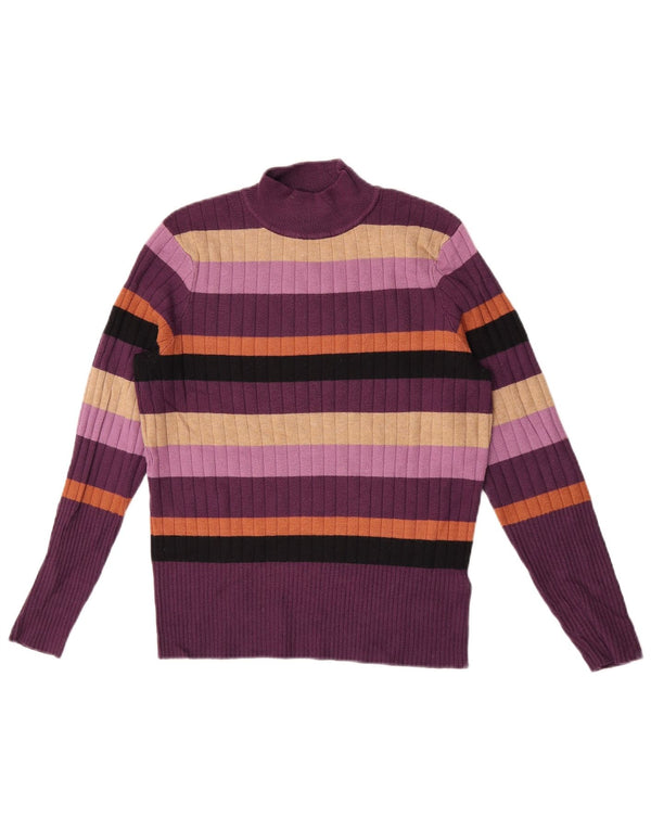 Marks & Spencer Womens Turtle Neck Jumper Sweater UK 12 Medium Purple
