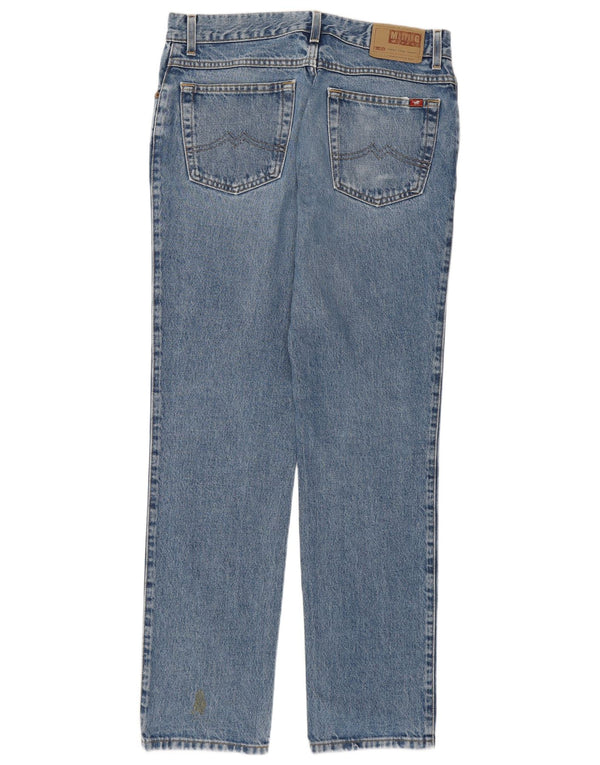 MUSTANG Mens Straight Jeans W33 L30 Blue Cotton