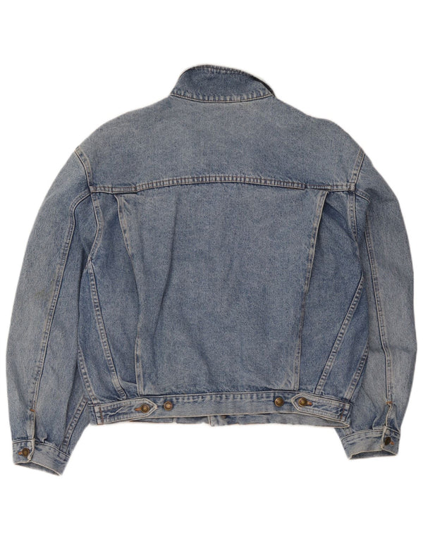 Jaqueta jeans feminina Wampum UK 16 grande azul