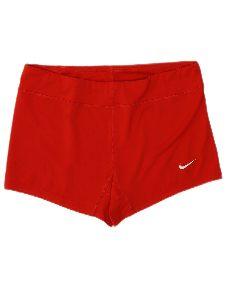 Shorts esportivos femininos NIKE Dri Fit UK 14 médio vermelho
