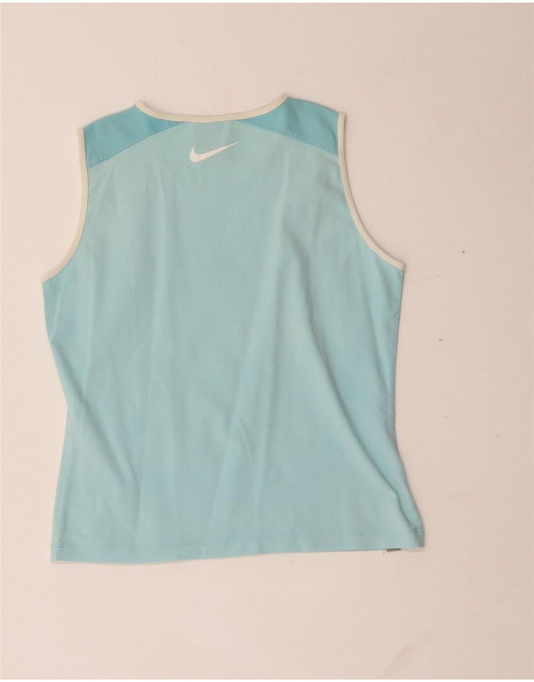 Nike Womens Crop Graphic Vest Top UK 10/12 Médio Turquesa