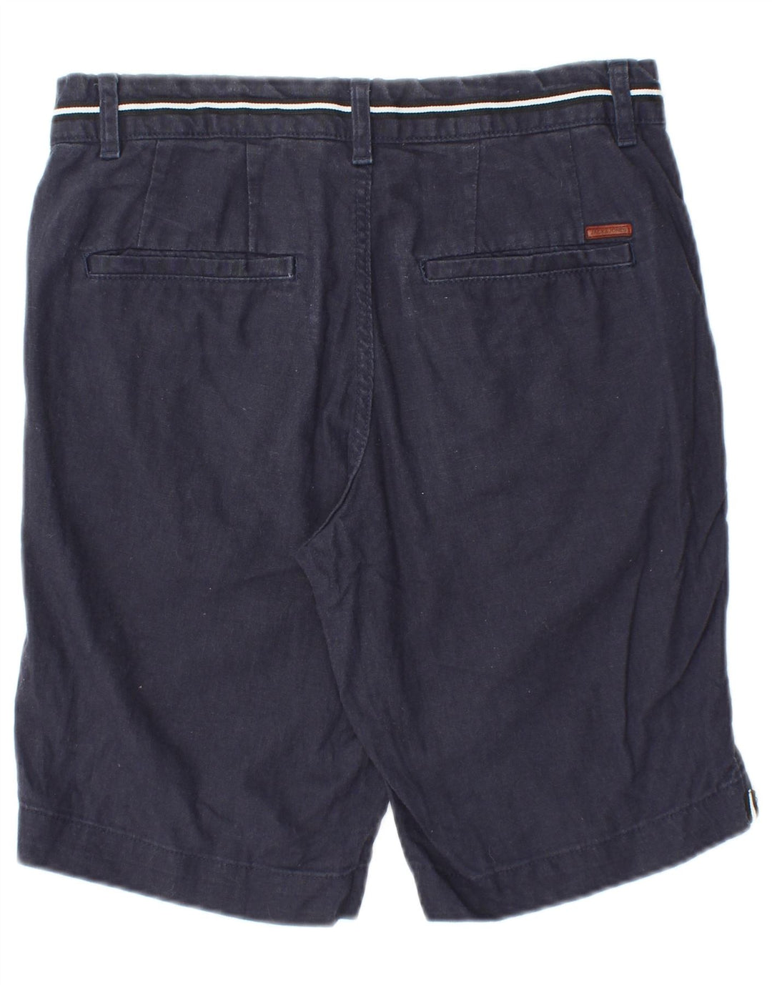 JACK & JONES Mens Regular Fit Chino Shorts XS W28 Linho Azul Marinho