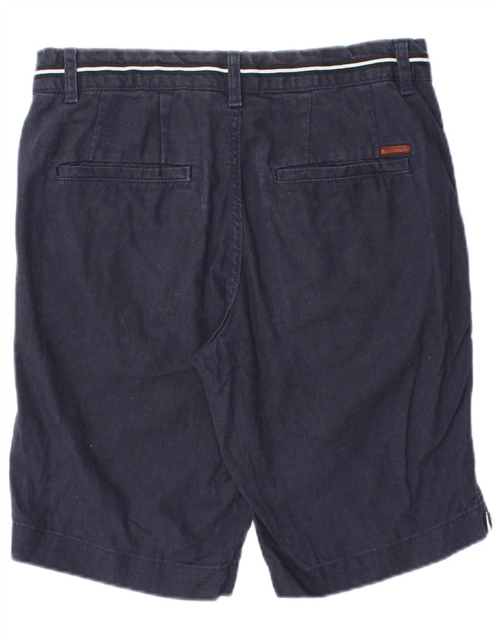 JACK & JONES Mens Regular Fit Chino Shorts XS W28 Linho Azul Marinho