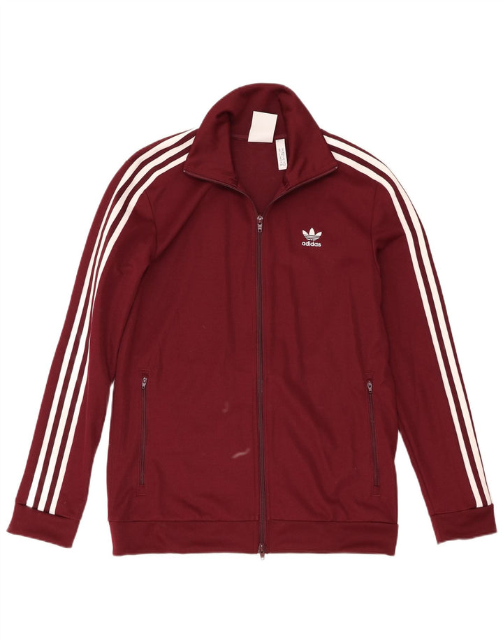 Adidas Mens Treino Top Jaqueta Médio Algodão Borgonha