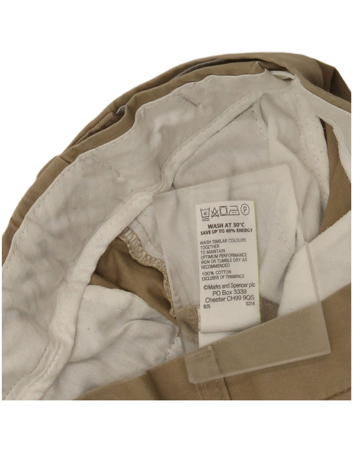 Shorts chino masculino Marks & Spencer W38 XL algodão bege