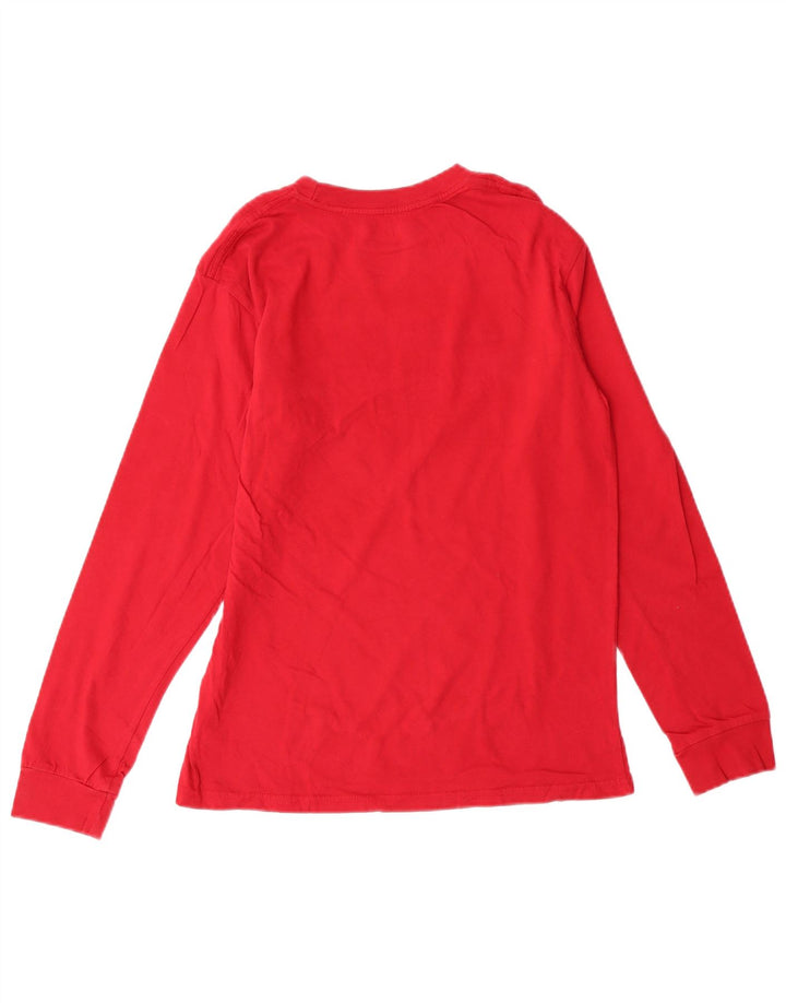 Vans Boys Graphic Top manga comprida 12-13 anos grande algodão vermelho