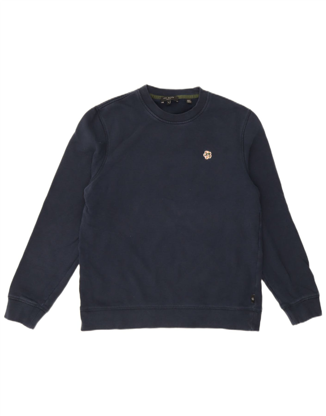 Ted Baker moletom masculino tamanho 3 médio azul marinho algodão
