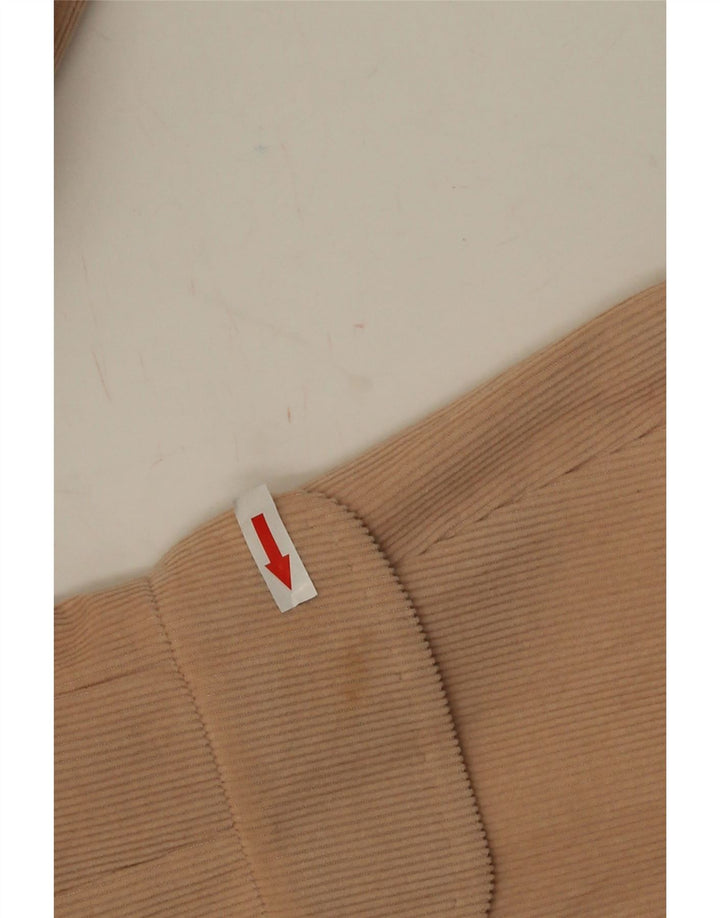 Max Mara Jaqueta blazer feminina de veludo cotelê com 1 botão Reino Unido 12 algodão bege médio