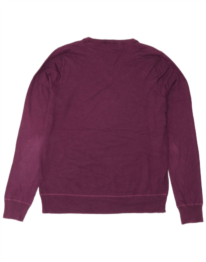 Suéter masculino Zara com decote em V grande roxo