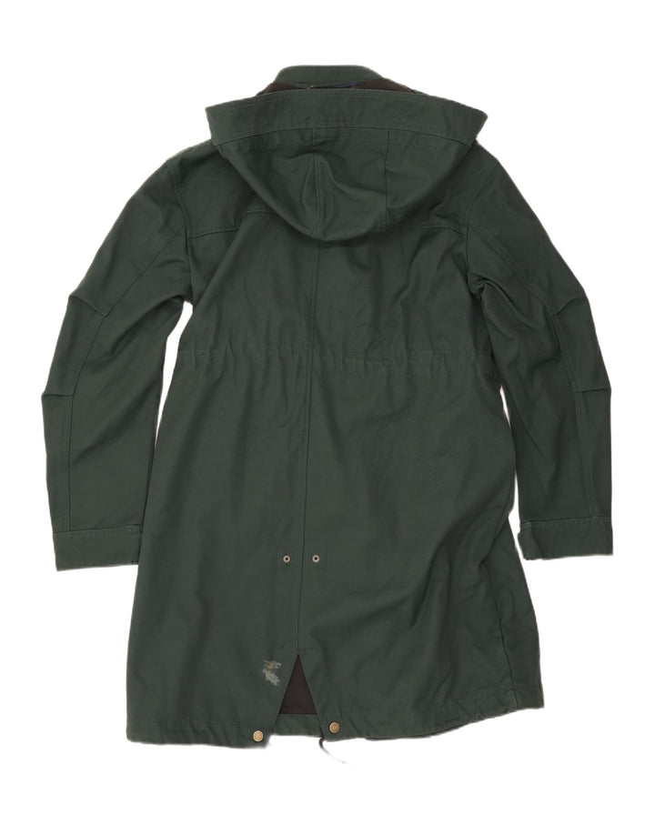 Jaqueta Parka masculina Zara com capuz UK 36 pequena verde