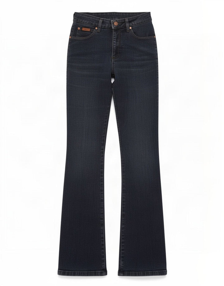 Jeans Wrangler feminino regular bootcut W28 L32 azul marinho algodão
