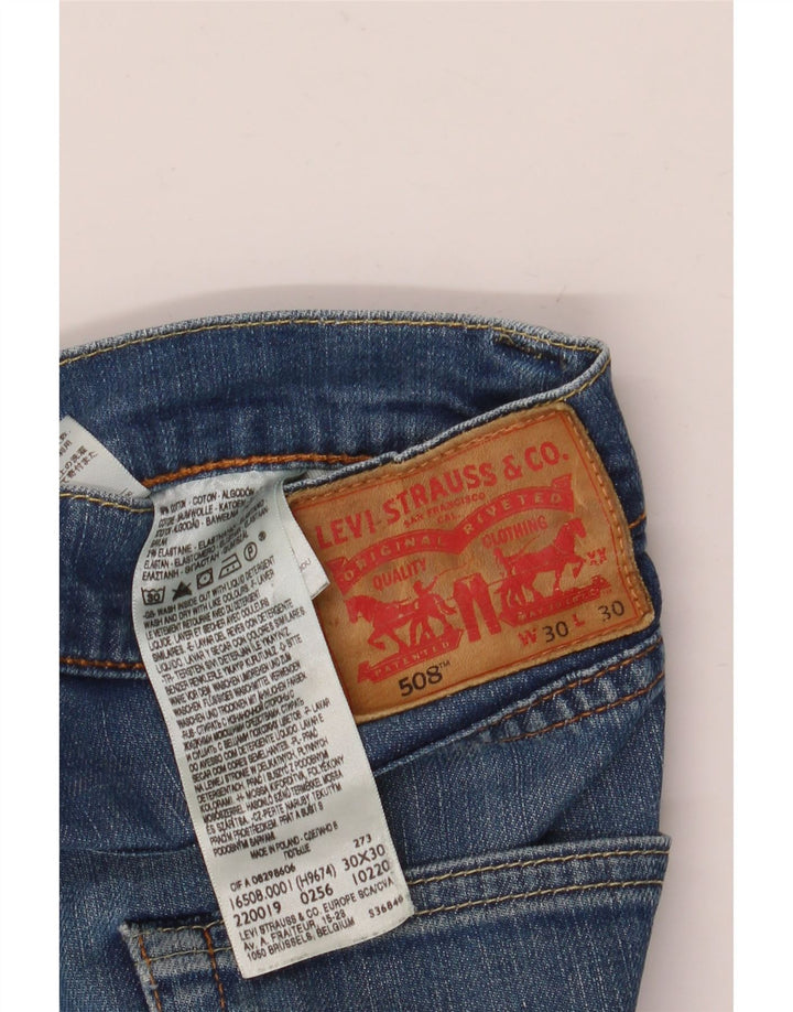 Levi's Masculino 508 Straight Jeans W30 L30 Azul Algodão