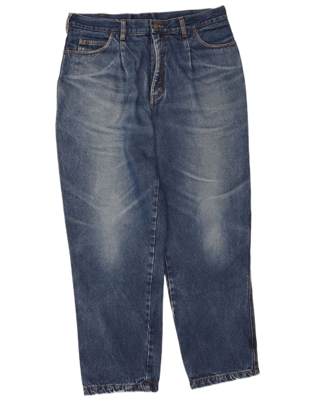 Jeans vintage masculino cargo cônico W36 L31 algodão azul