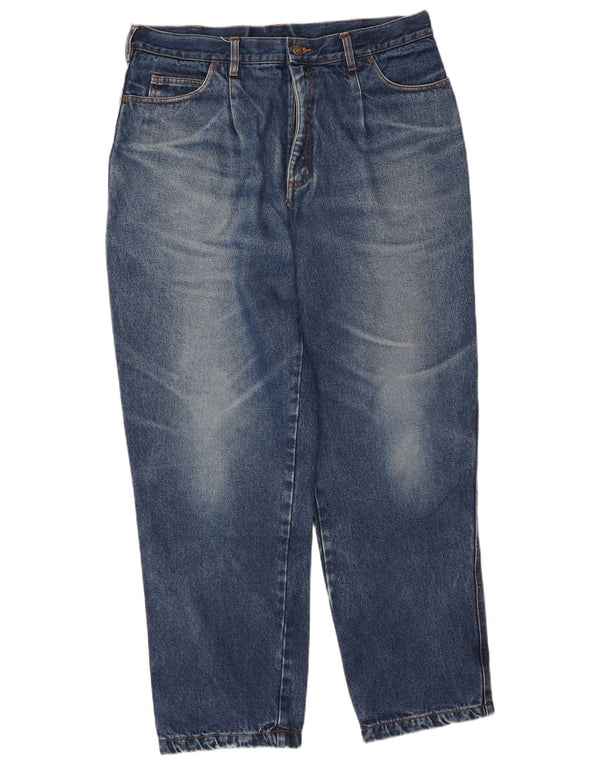 Jeans vintage masculino cargo cônico W36 L31 algodão azul