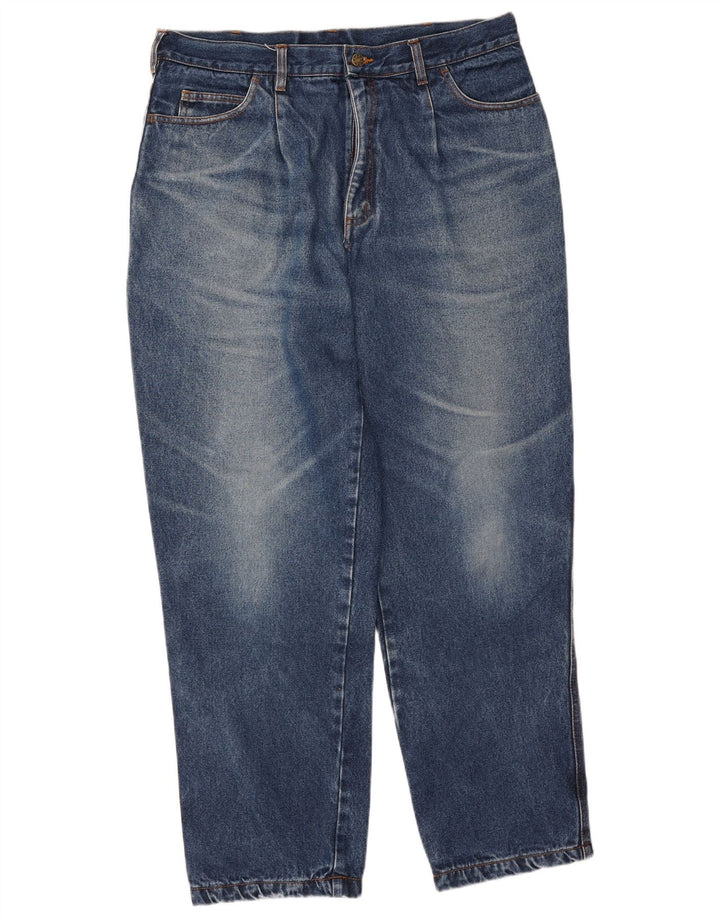 Jeans vintage masculino cargo cônico W36 L31 algodão azul