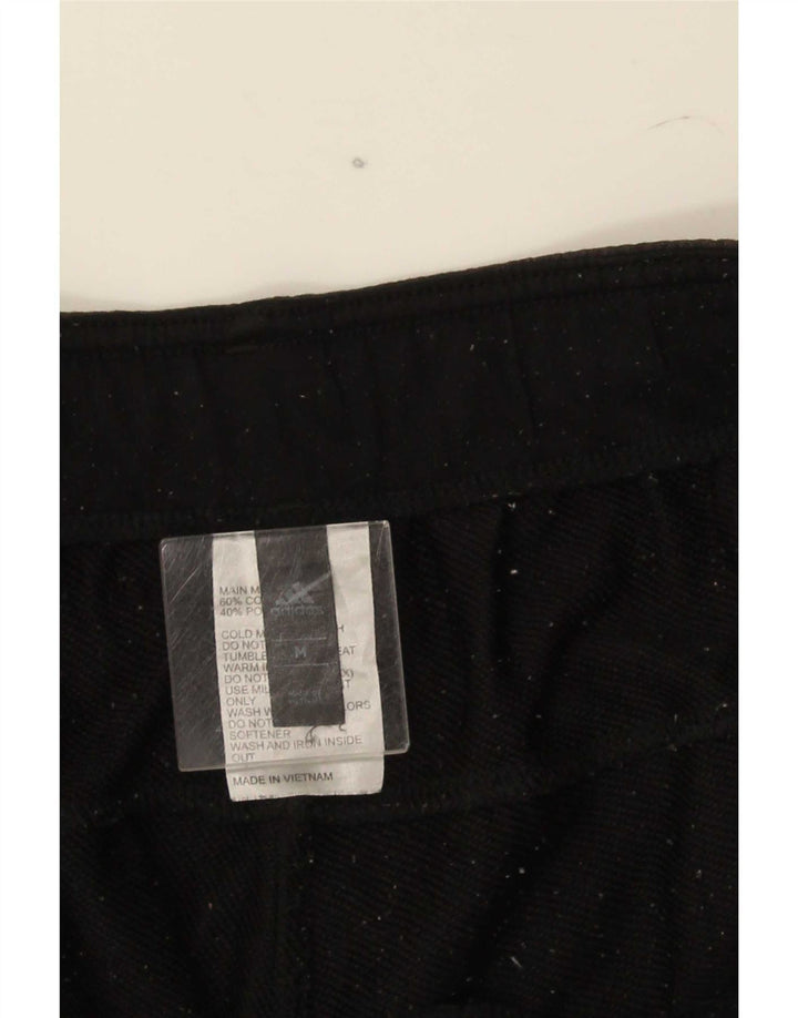 Adidas masculino gráfico calças de treino joggers médio algodão preto