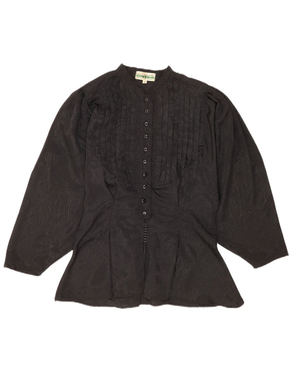 Blusa feminina Fascino Reino Unido 14 médio preto estampa animal poliéster