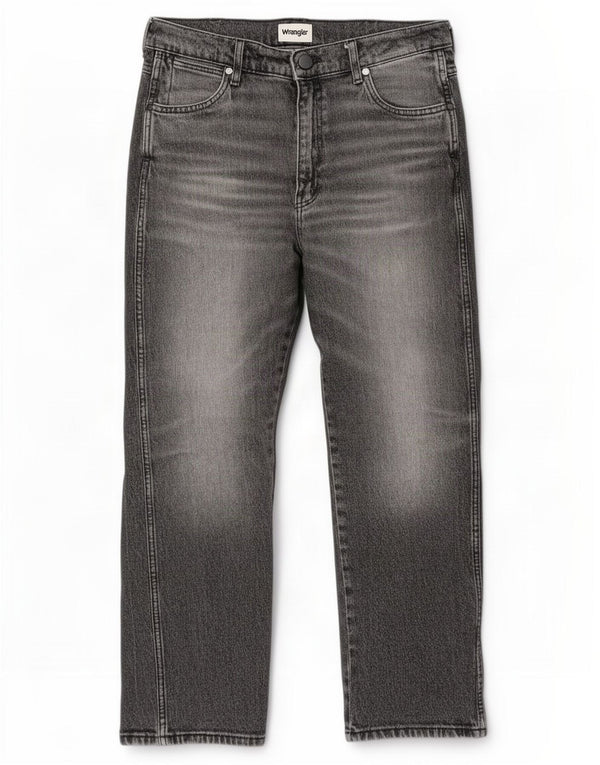 Wrangler Mens Jeans Reta de Ajuste Relaxado W34 L30 Algodão Cinza