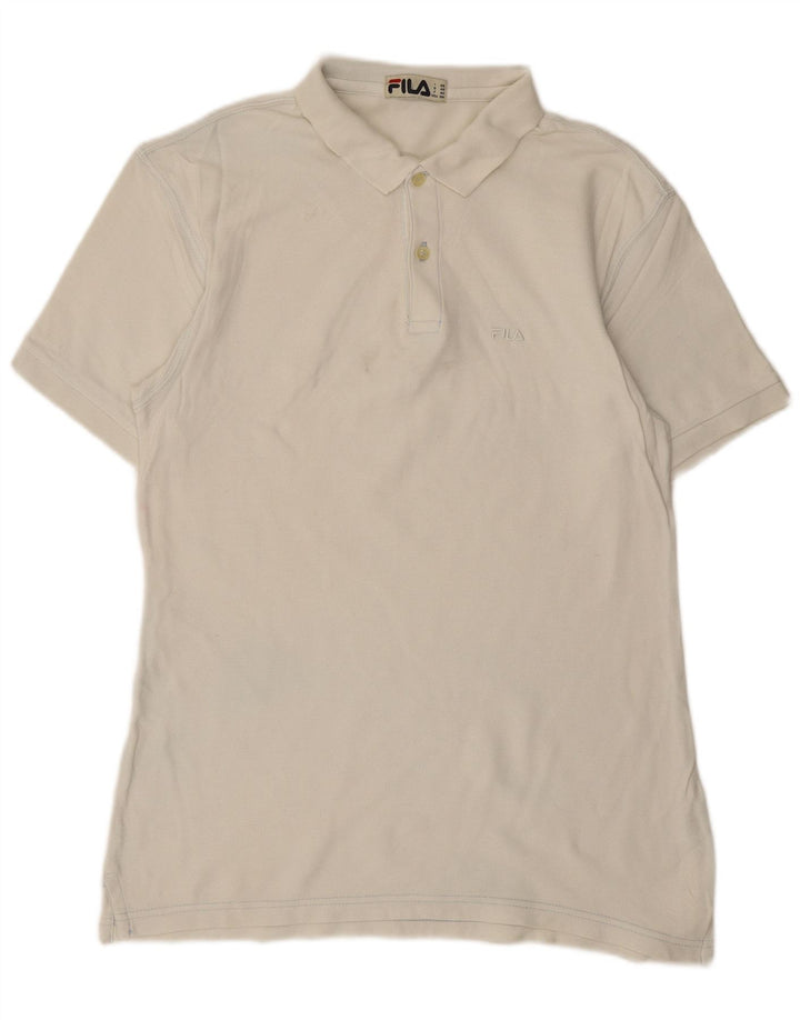 Camisa polo masculina FILA IT 48 médio branco