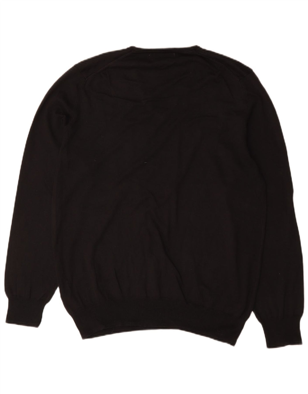 Suéter masculino Zara com decote em V grande algodão preto
