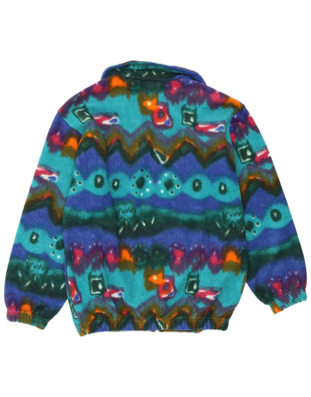 Casaco de lã masculino cacau IT 46 poliéster geométrico multicolorido pequeno