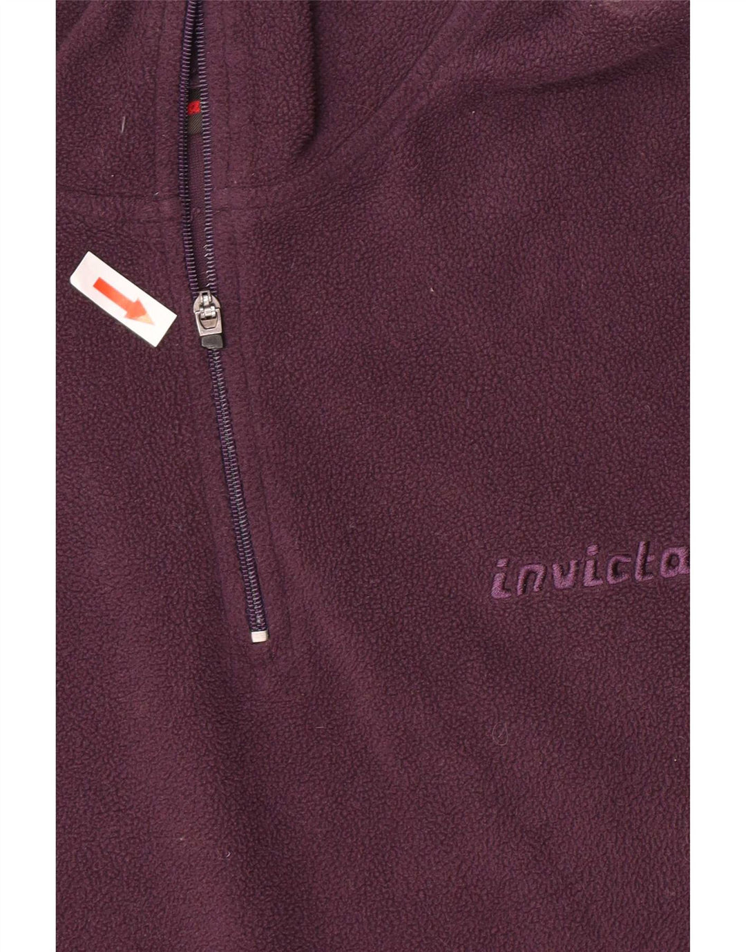 Suéter de lã feminino Invicta com zíper e gola UK 14 poliéster roxo médio