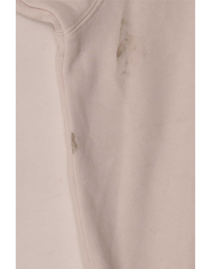 Nike feminino gráfico oversized moletom jumper UK 14 médio algodão branco