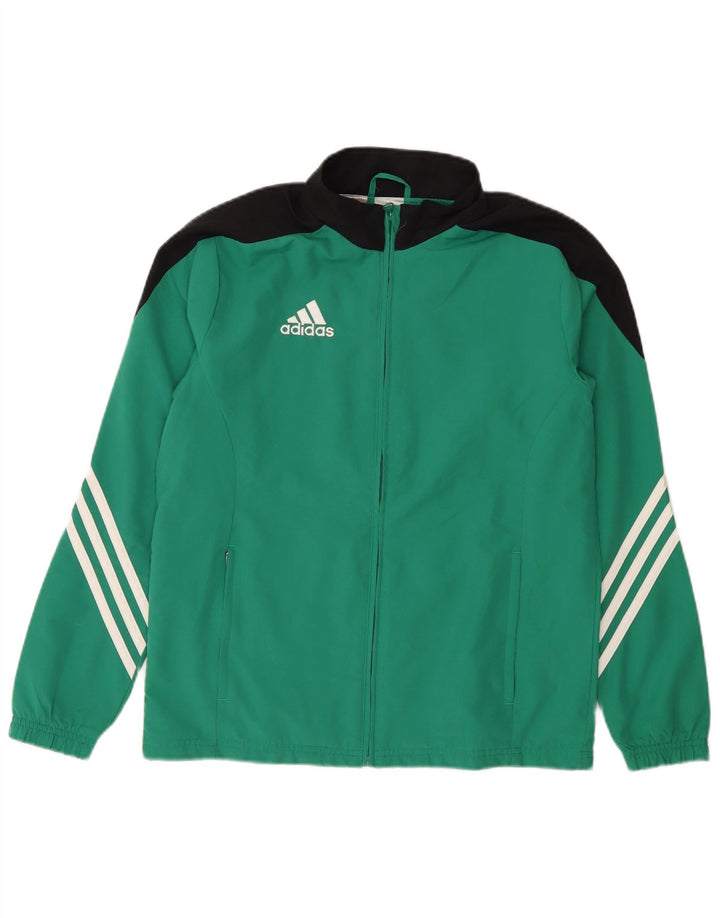 Jaqueta Adidas Meninos Treino Top 13-14 Anos XL Verde Colorblock Poliéster