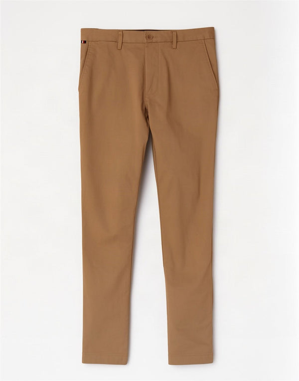 Tommy Hilfiger Mens Slim Chino Calças W29 L30 Algodão Bege