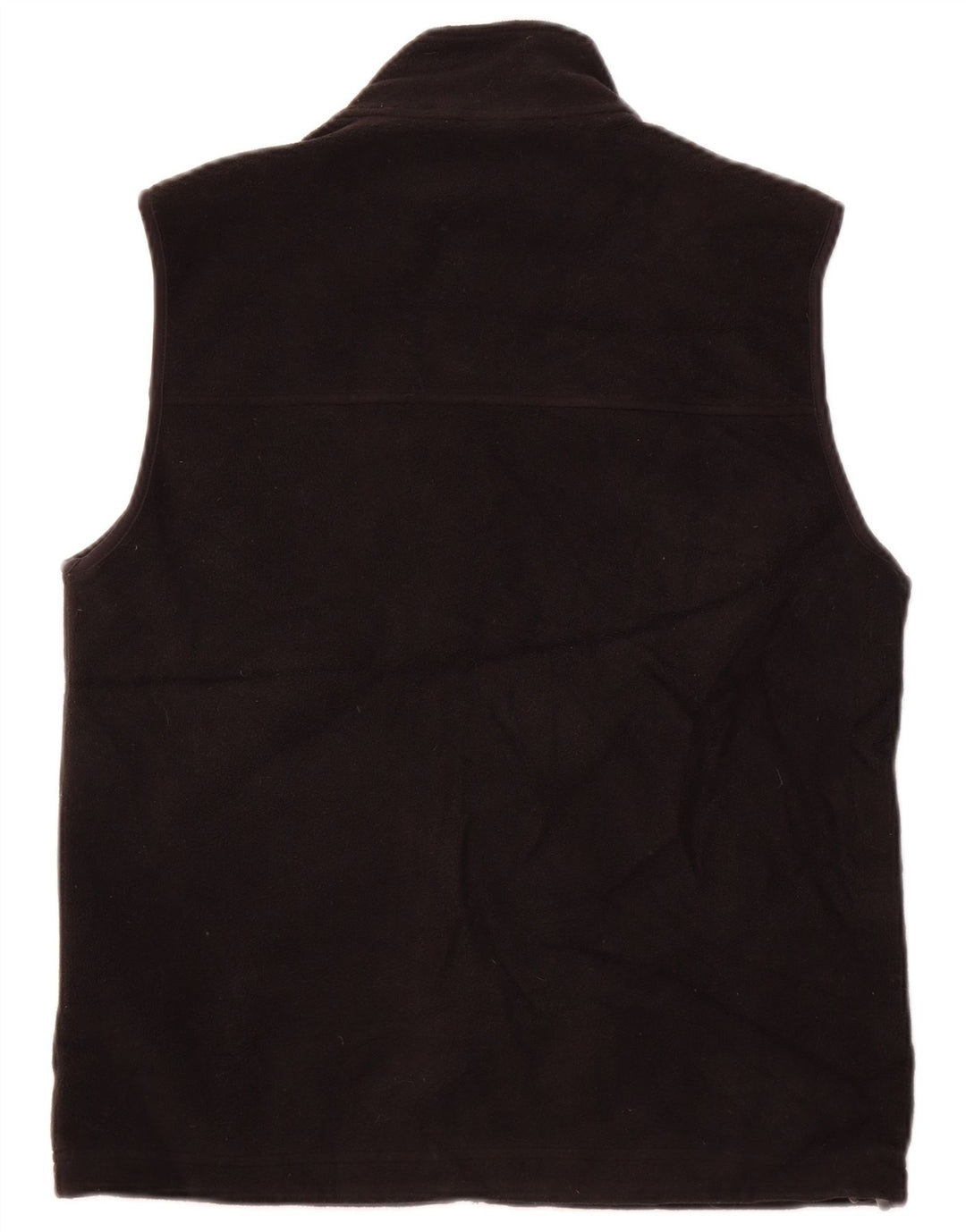 L.L.Bean Mens Fleece Gilet UK 36 Pequeno Poliéster Preto