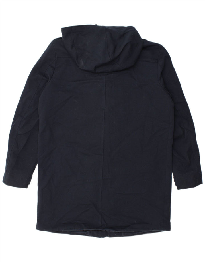 Casaco acolchoado com capuz masculino Zara UK 40 grande inverno azul marinho de poliéster
