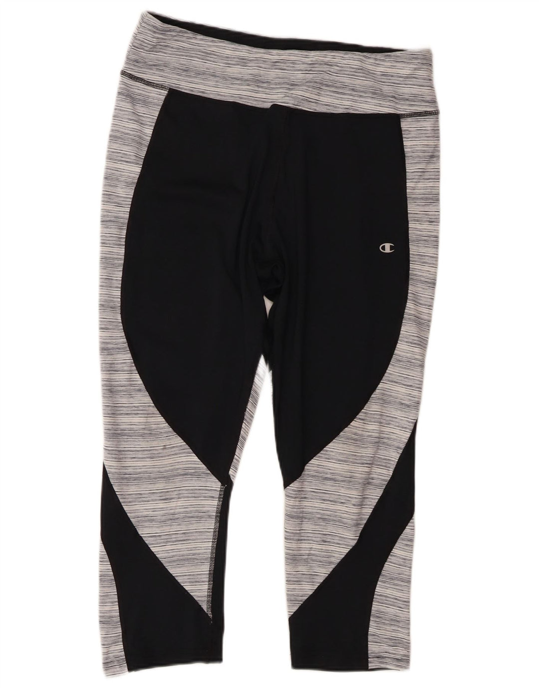 Leggings Capri Femininas Champion UK 18 XL Poliéster Listrado Preto