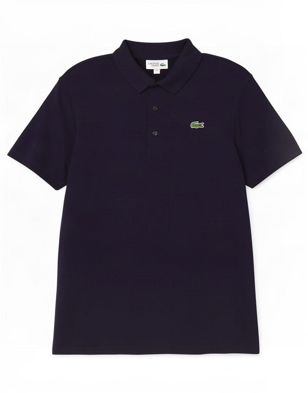 Camisa polo masculina Lacoste tamanho 4 médio algodão azul marinho