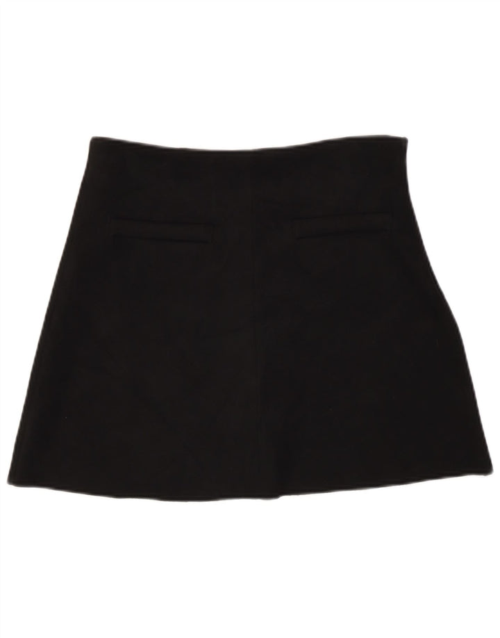 Mini saia feminina Zara pequena W28 preta