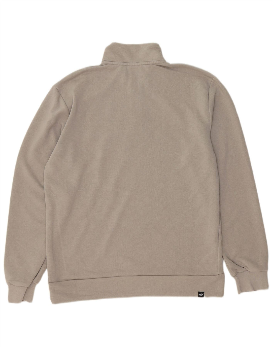 Puma Mens Zip Neck Moletom Jumper Médio Cinza