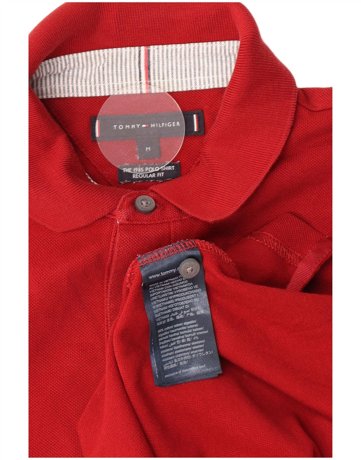 Camisa polo masculina Tommy Hilfiger Regular Fit média algodão Borgonha
