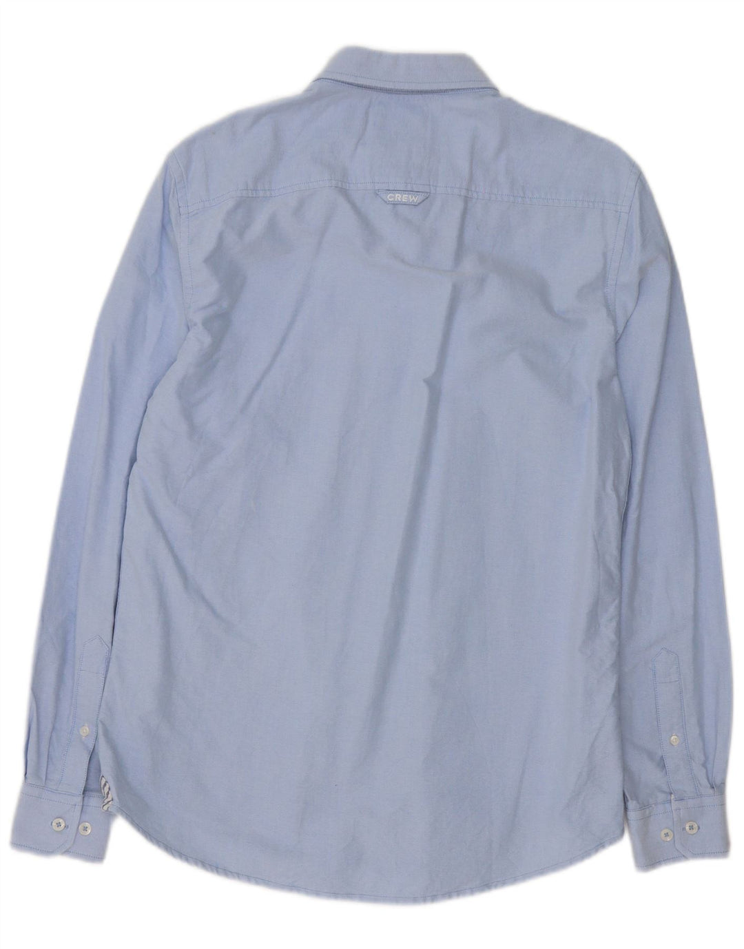 CREW CLOTHING Camisa masculina slim fit de algodão azul médio