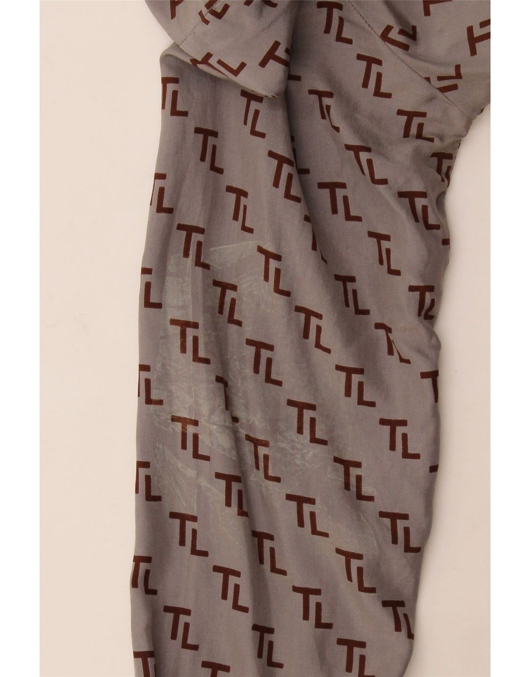 Camisa gráfica feminina vintage UK 12 cinza médio