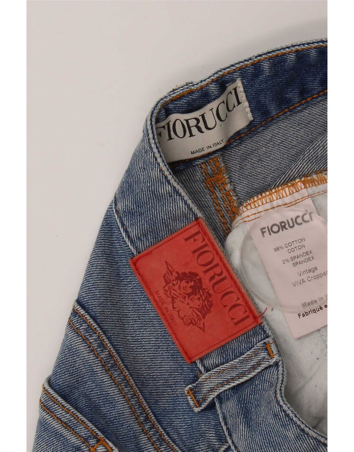 Jeans feminino Fiorucci crop bootcut W27 L24 algodão azul