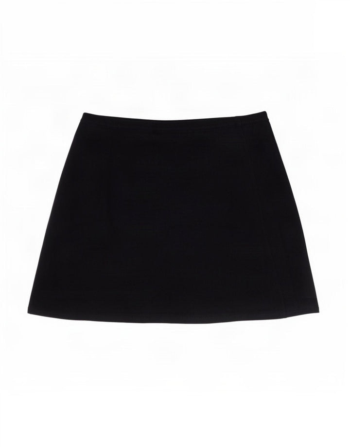 Mini saia feminina Zara pequena W26 azul marinho